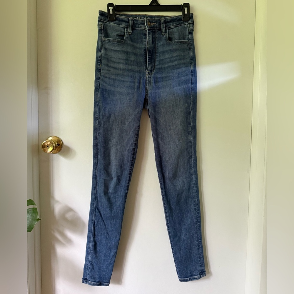 American Eagle Outfitters Next Level Stretch Jeans Dark Washed Size 6